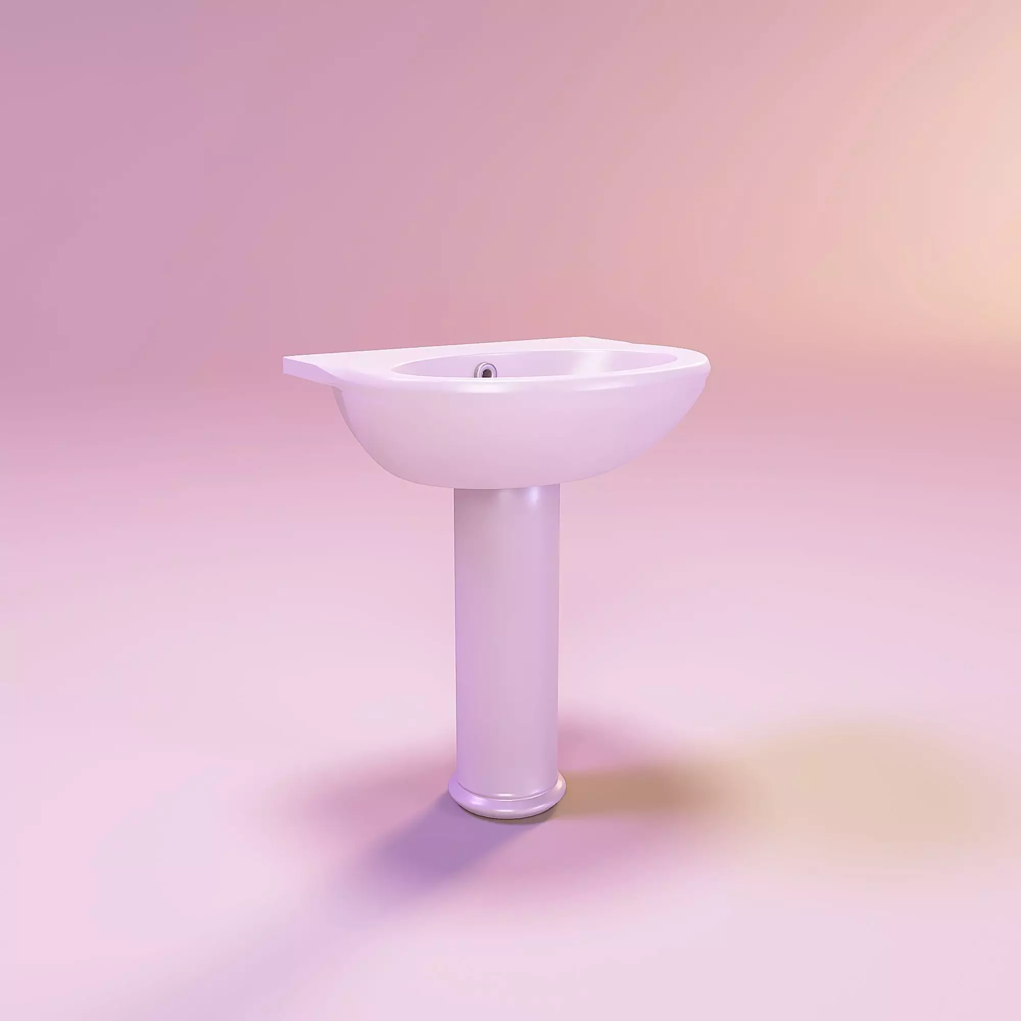 Miniature dollhouse furniture sink washbasin 3D print model