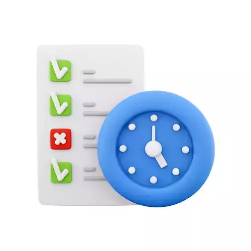 3d  clipboard with complete checklist icon 3D model