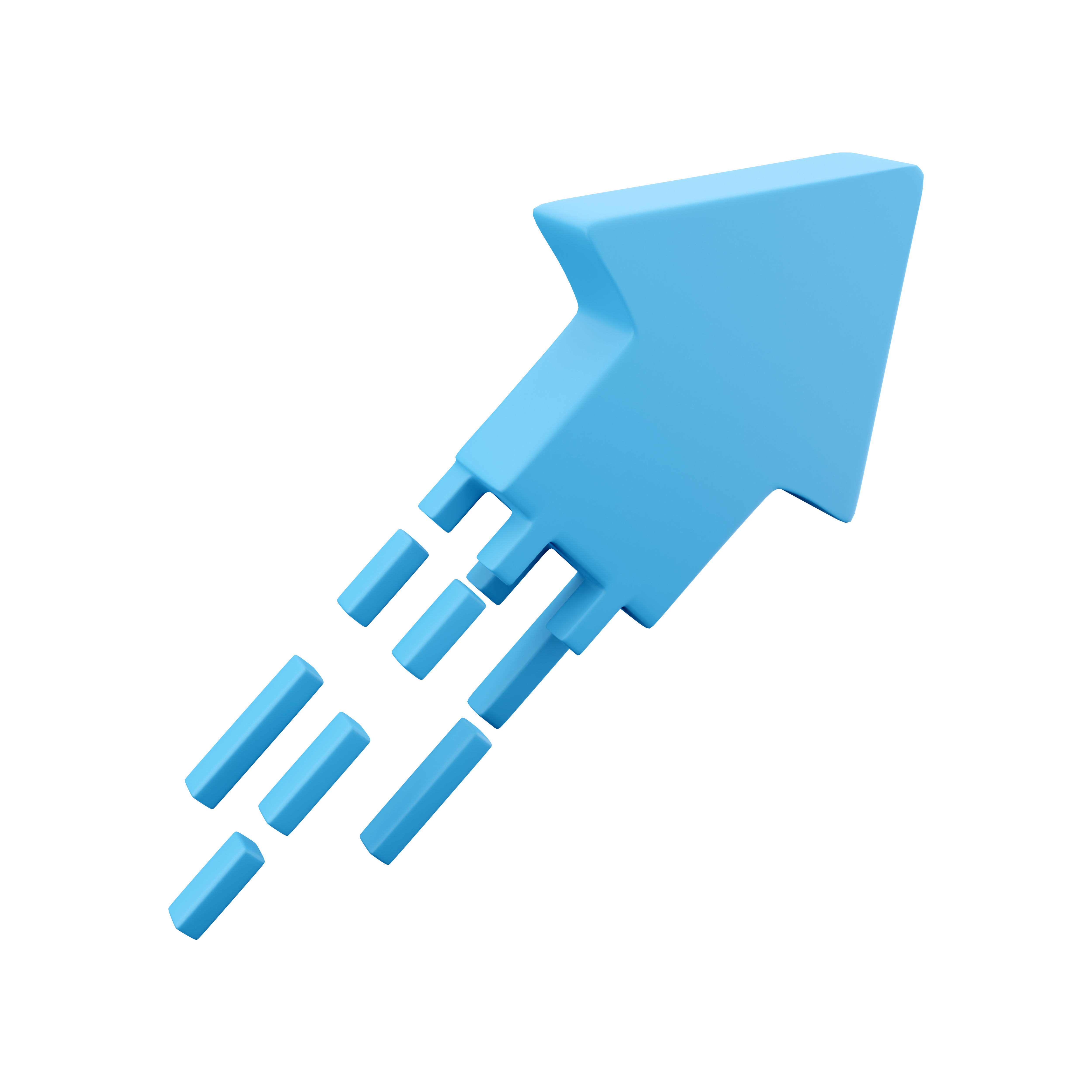 3d blue arrow icon 3D model_1