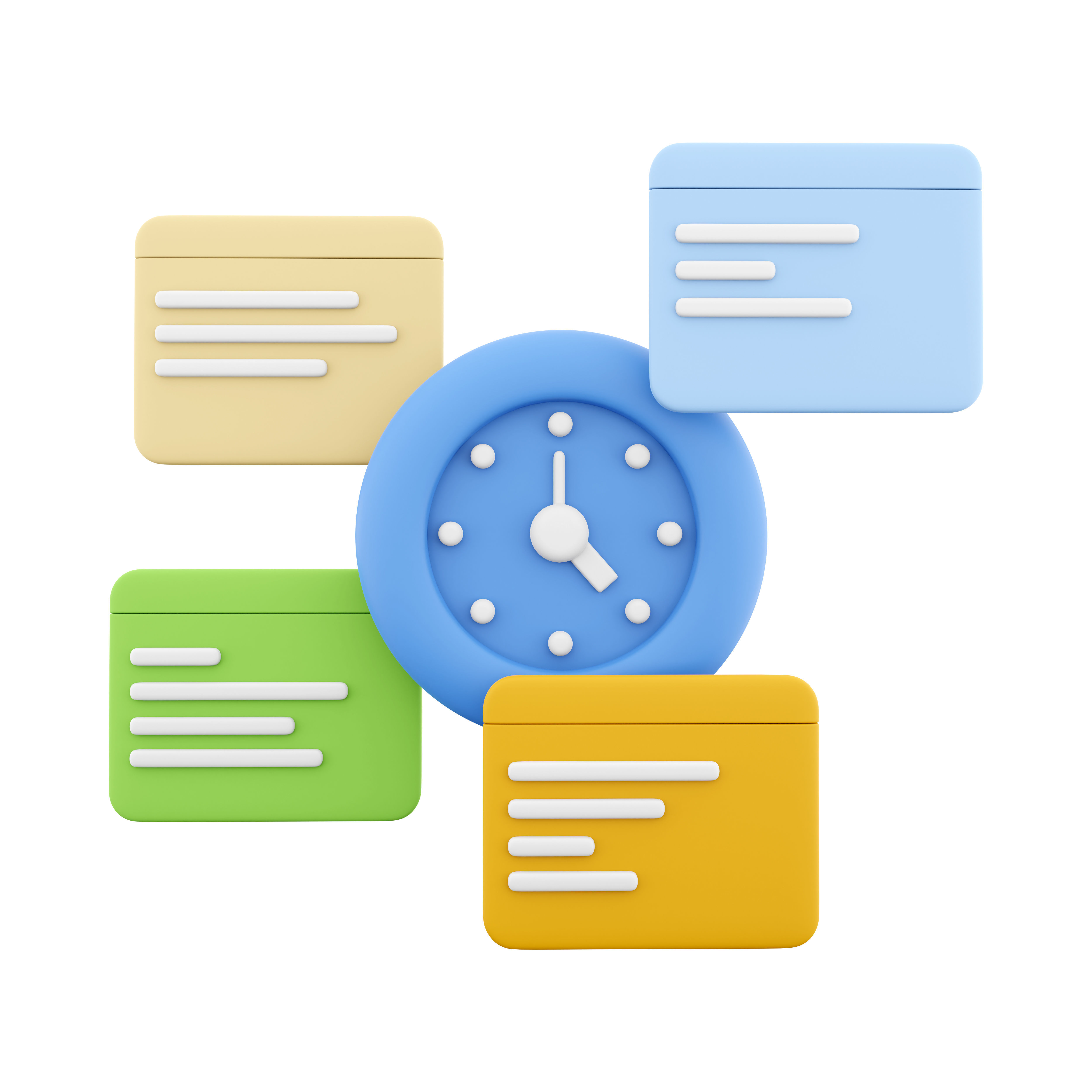 3d clock and notifications icon 3D model | CGTrader