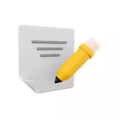 3d clipboard and pencil icon