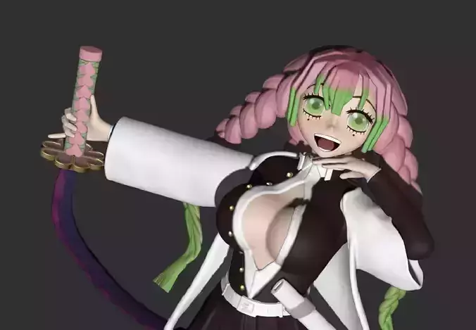 Mitsuri Kanroji from Demon Slayer 3D print model