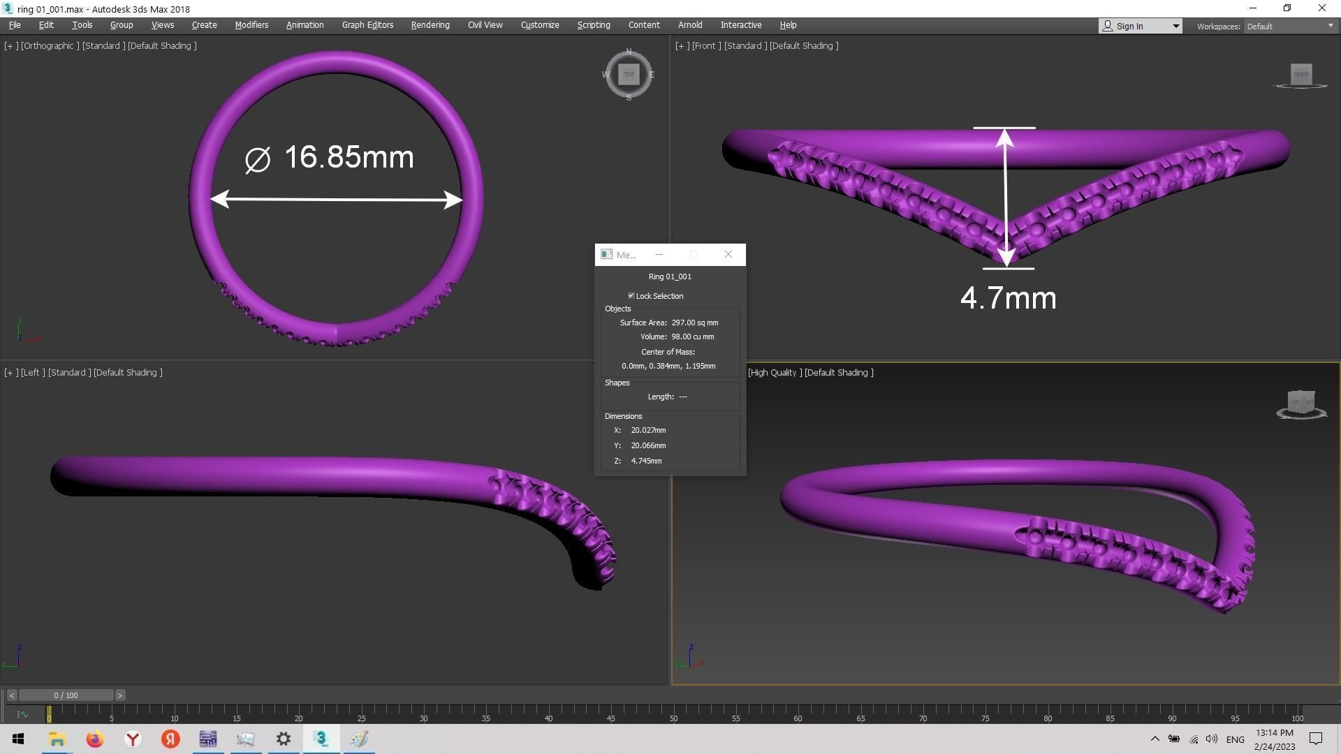 Jewelry ring 3D model_14