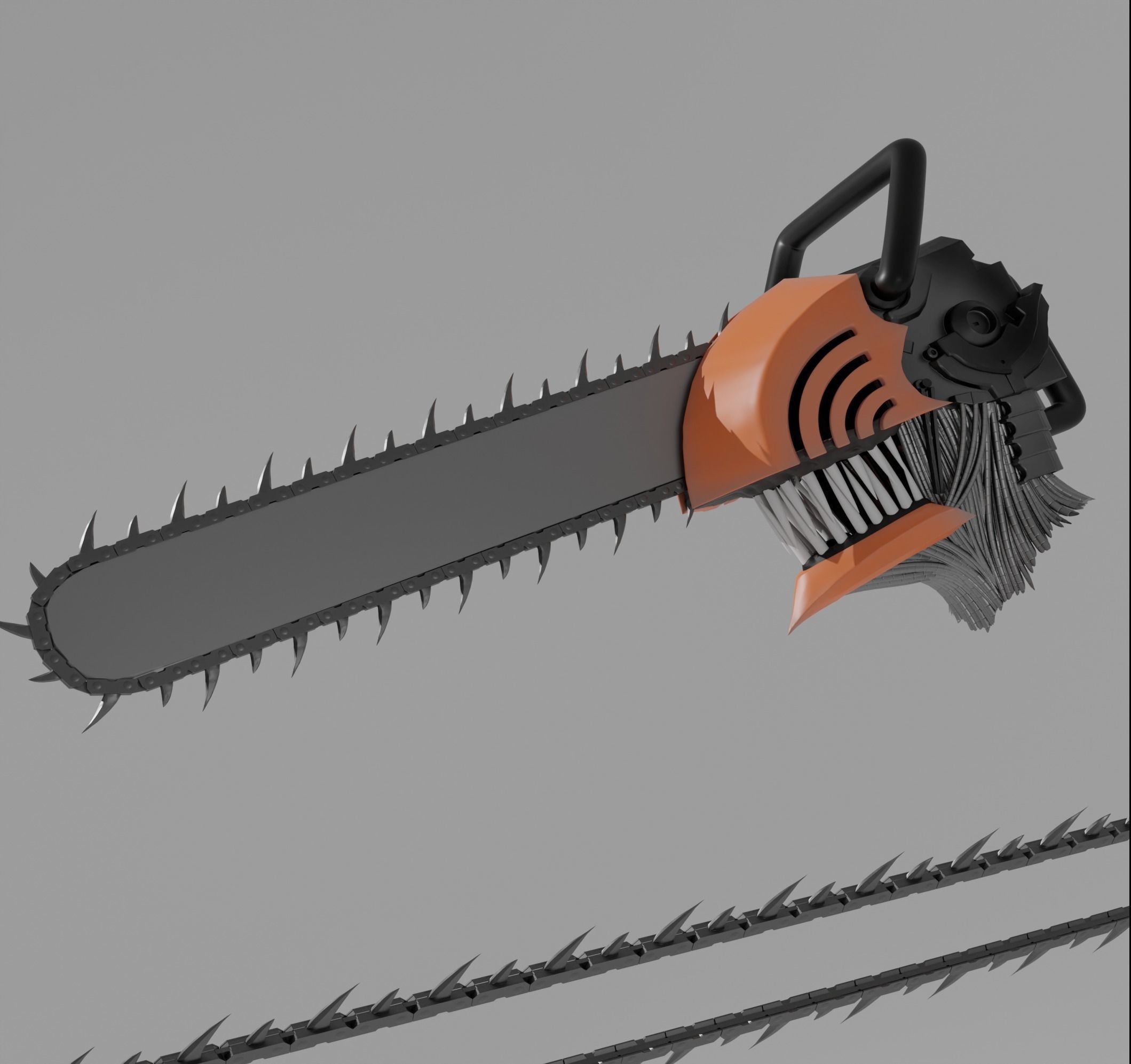 Anime Accurate Chainsaw Man 3D Model Fan Art for Cosplay 3D print model_4