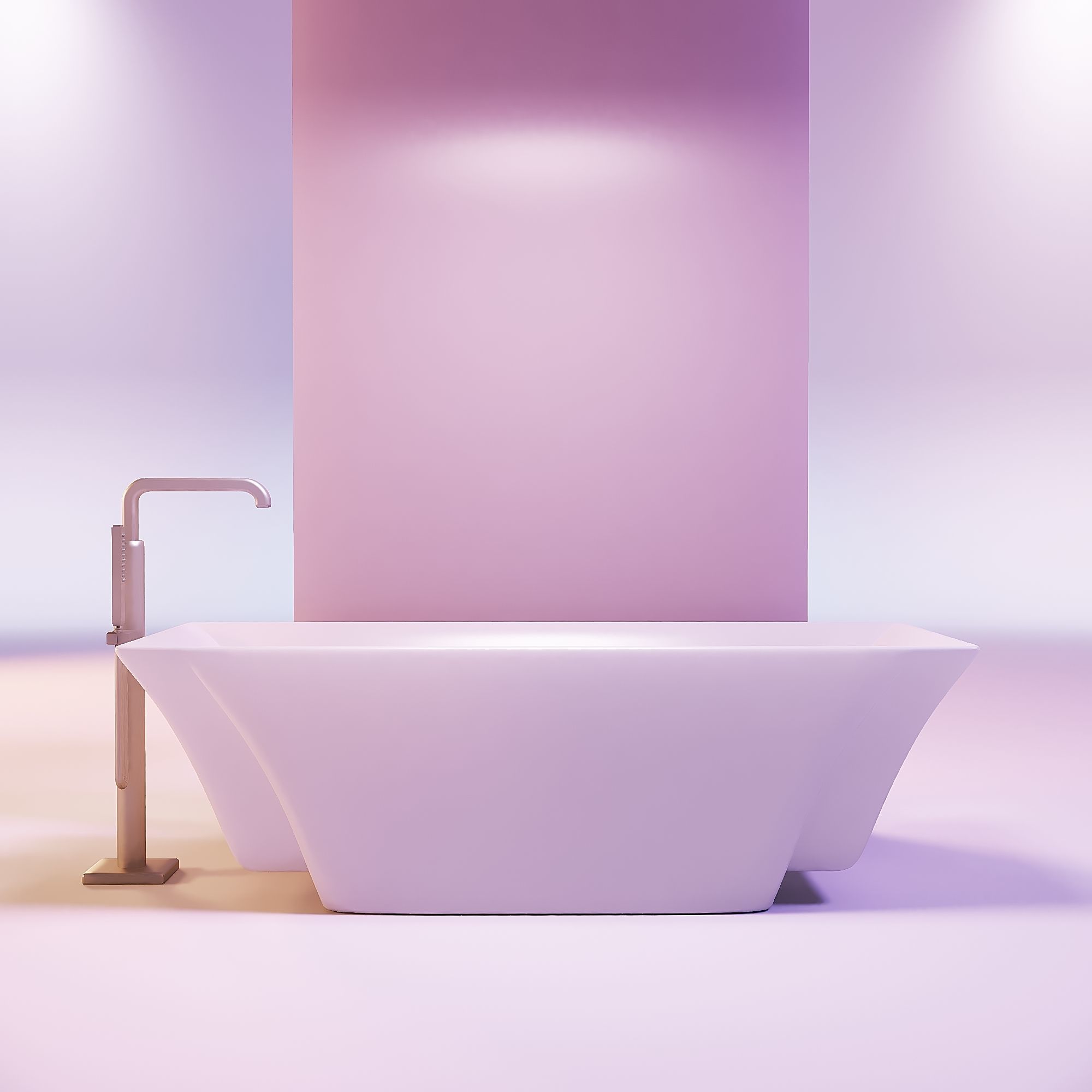 Miniature dollhouse furniture bath with faucet 3D print model_3