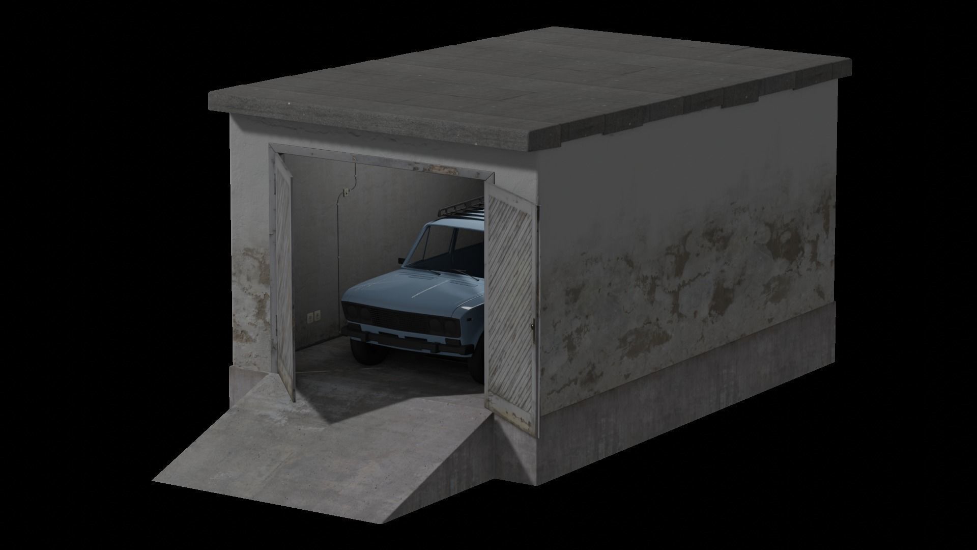 Vintage Garage Pack Low-poly 3D model_8