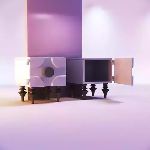 Miniature dollhouse furniture bedside table