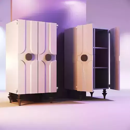 Miniature dollhouse furniture wardrobe