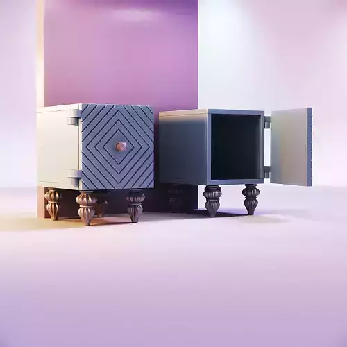 Miniature dollhouse furniture bedside table