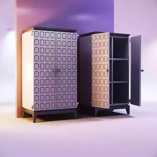 Miniature dollhouse furniture wardrobe