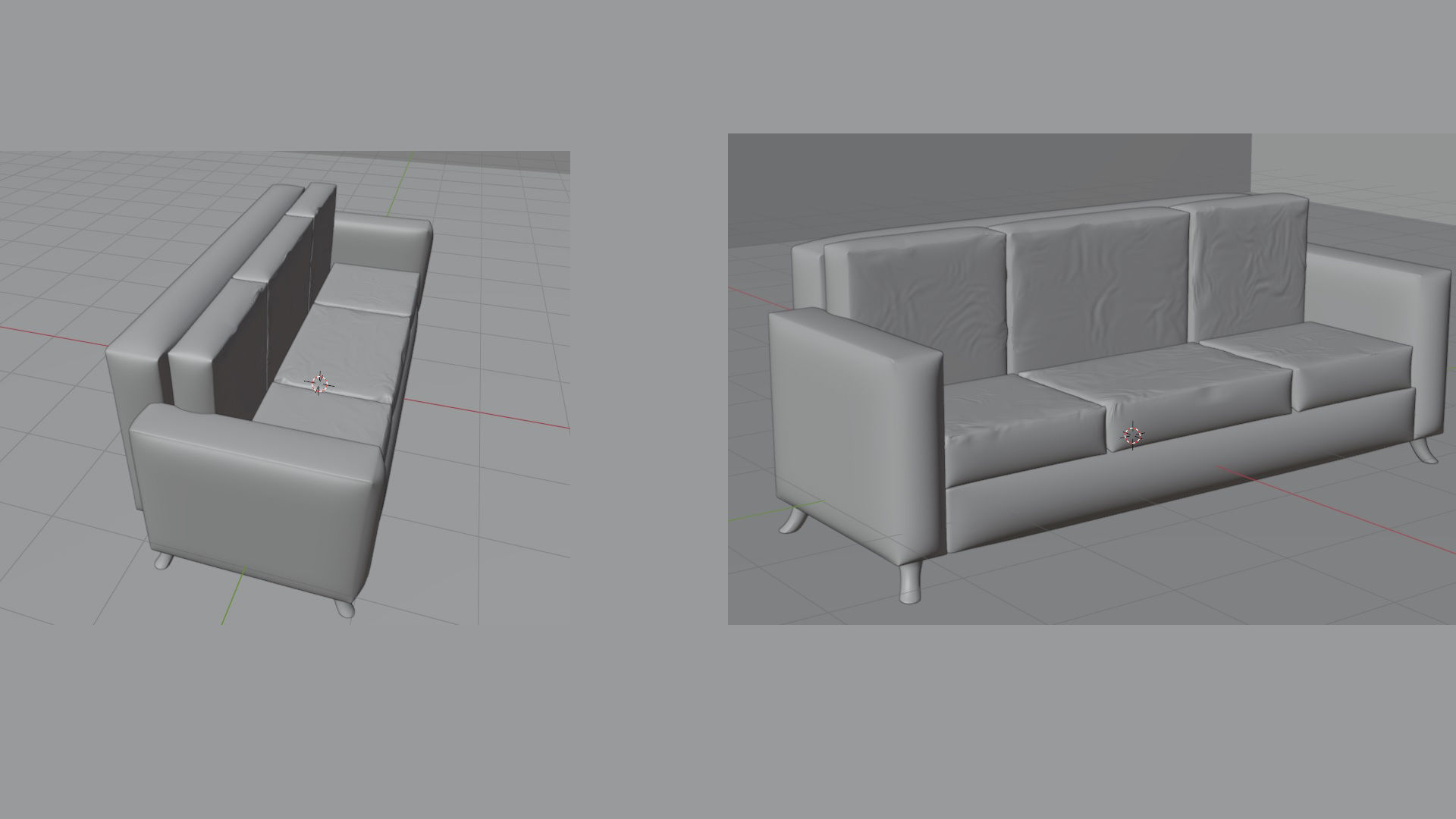 sofa 13  Low-poly 3D model_6
