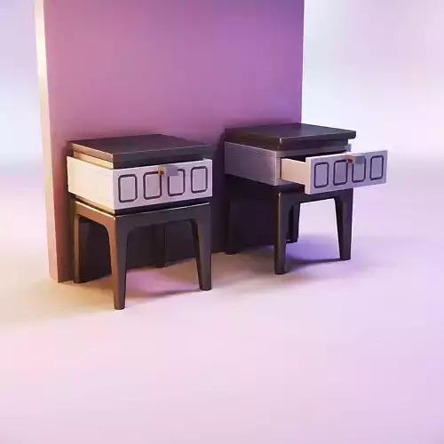 Miniature dollhouse furniture bedside table