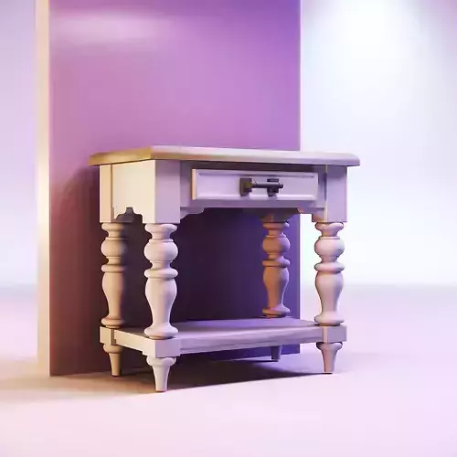 Miniature dollhouse furniture vintage bedside table