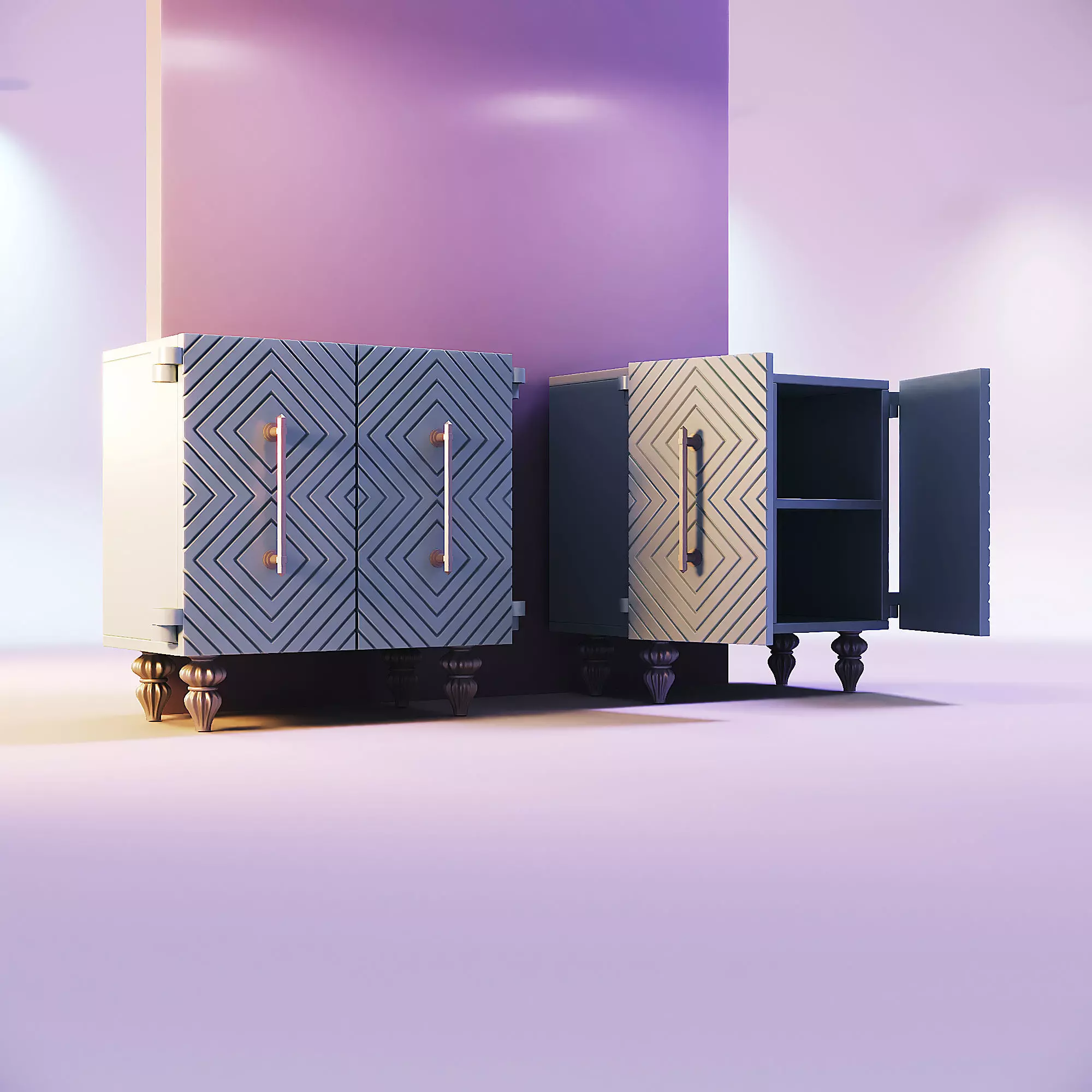 Bar chair and bar counter 3D print model_0