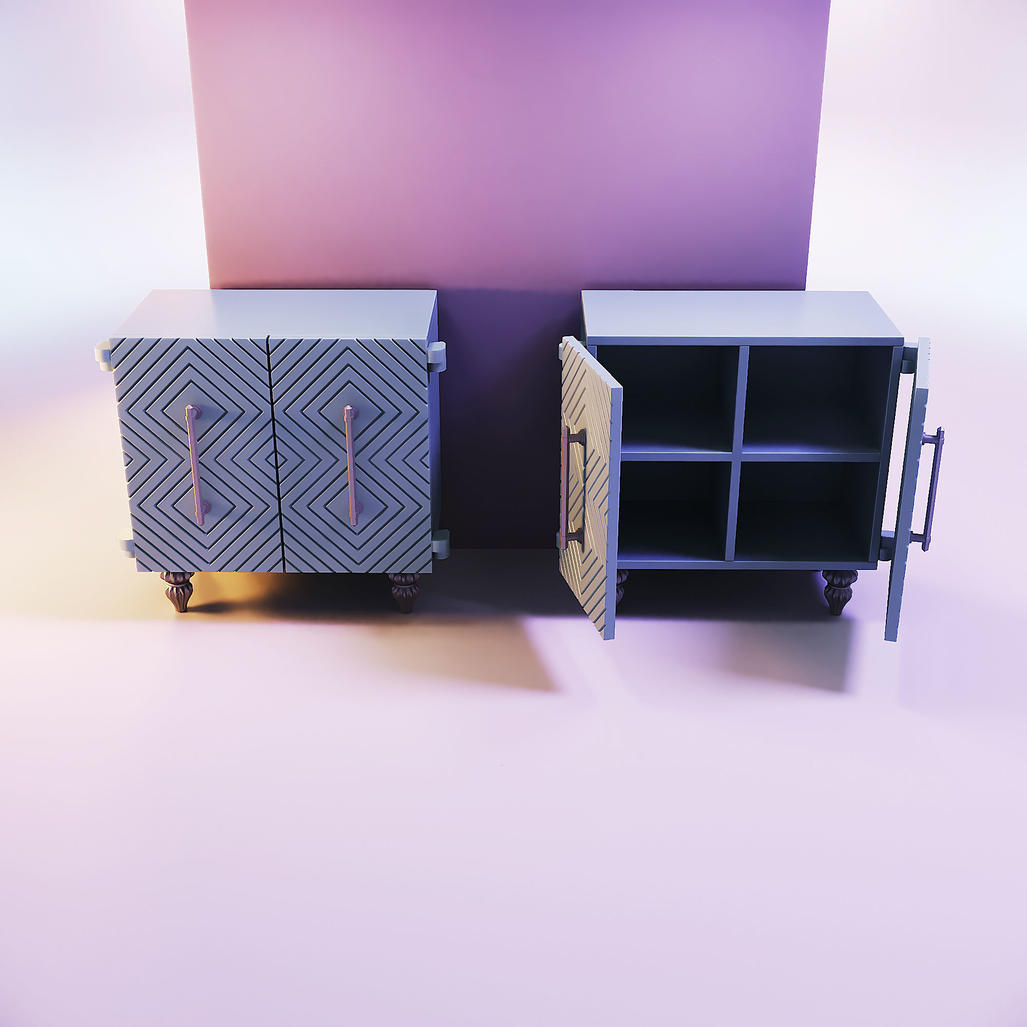 Bar chair and bar counter 3D print model_2