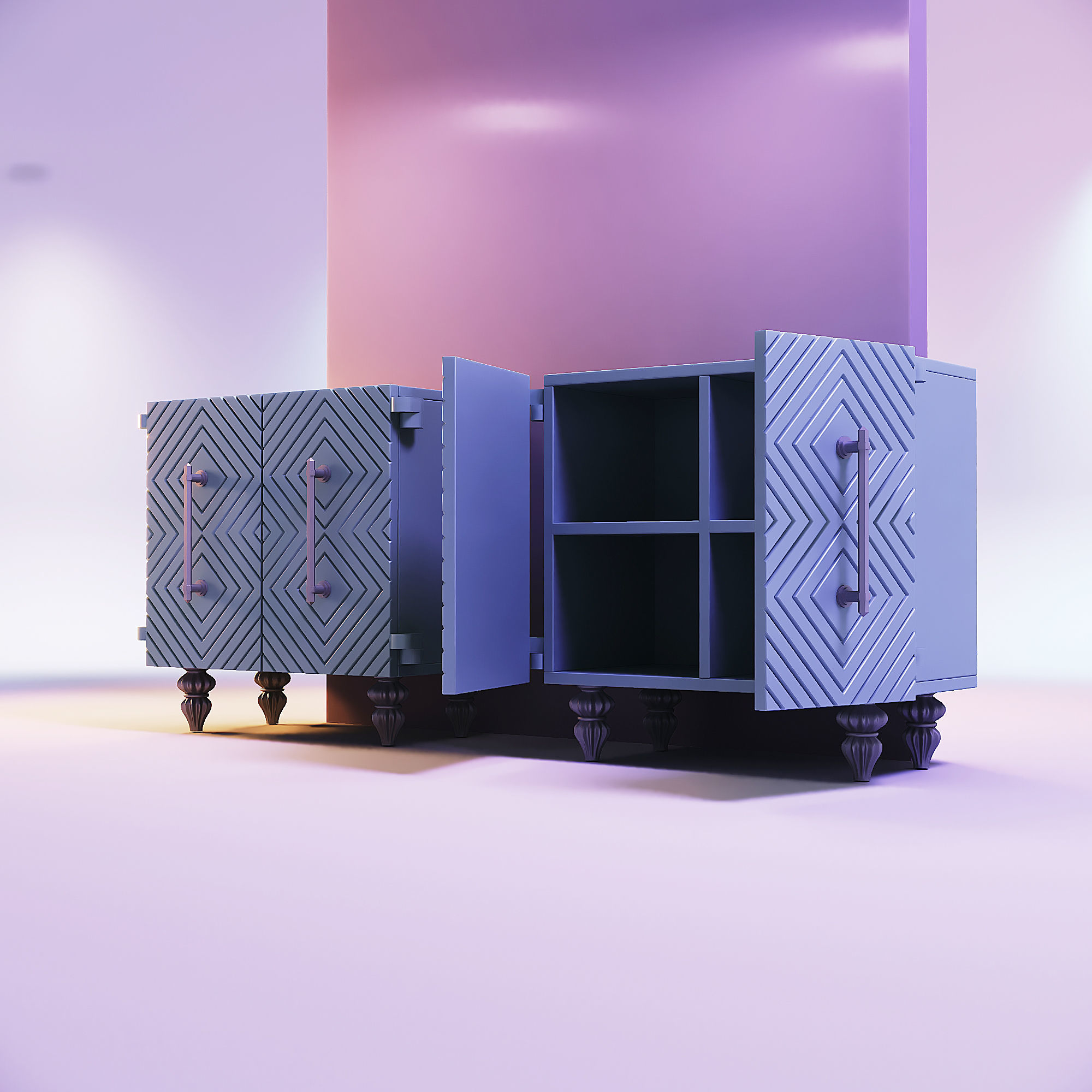 Bar chair and bar counter 3D print model_1