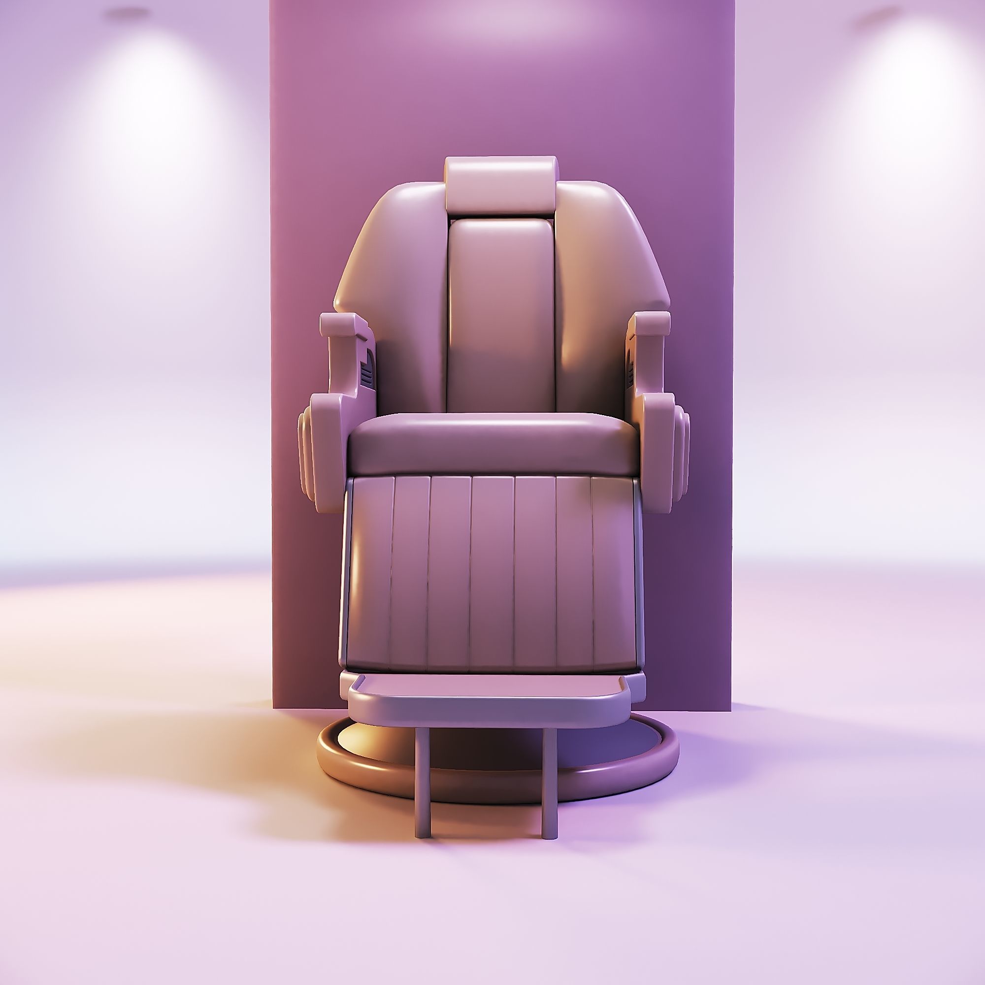 Miniature dollhouse furniture salon chair  3D print model_2