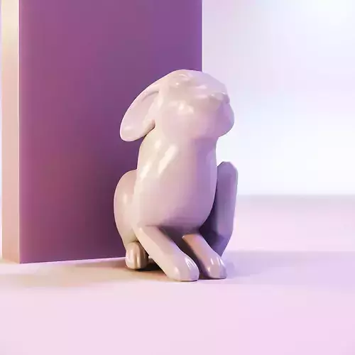 Miniature dollhouse hare rabbit decor