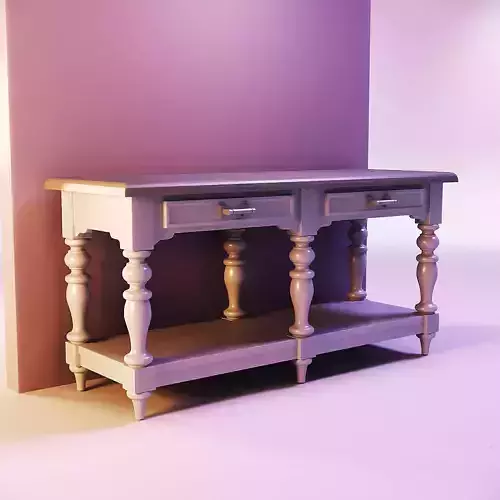 Miniature dollhouse furniture vintage console table