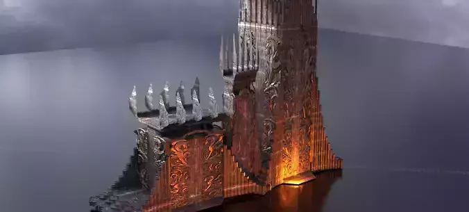 Norse Gods Engraved Dark Tower bridge 3 models