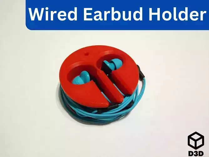 Wired Earbud Holder Free 3D print model