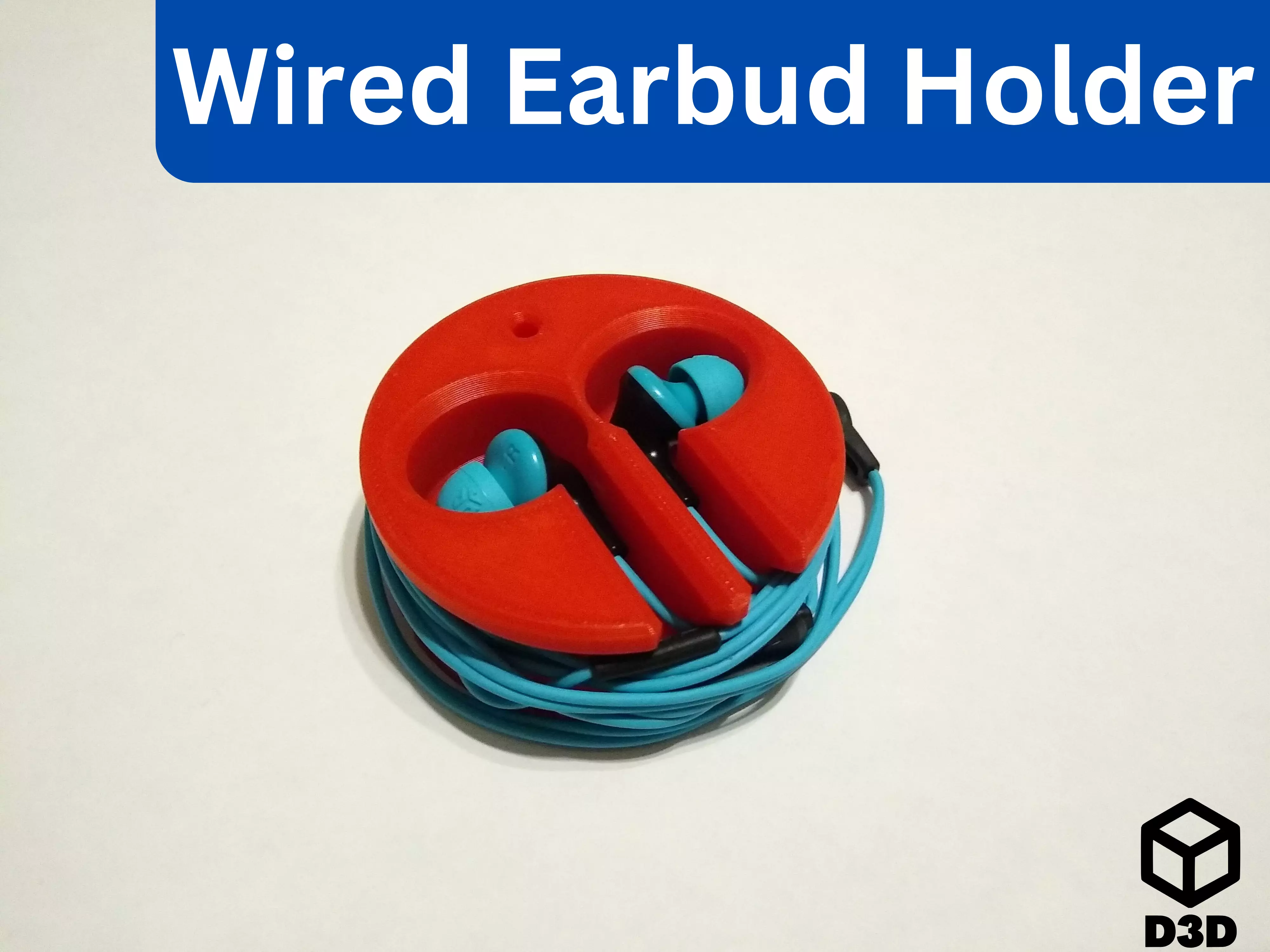 Wired Earbud Holder Free 3D print model_0