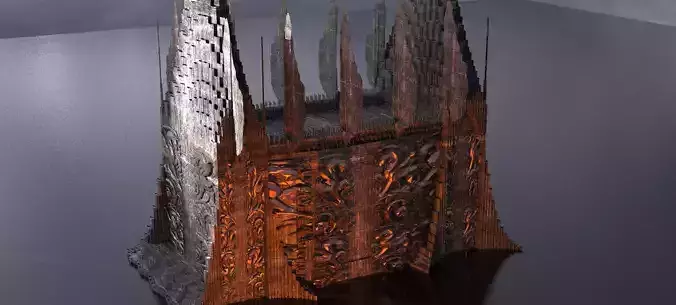 Norse Gods Engraved Dark Tower huge bridge