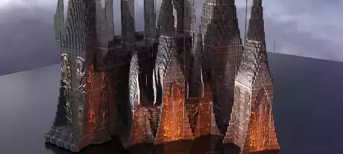 Norse Engraved Dark Tower Fortress kit bash 