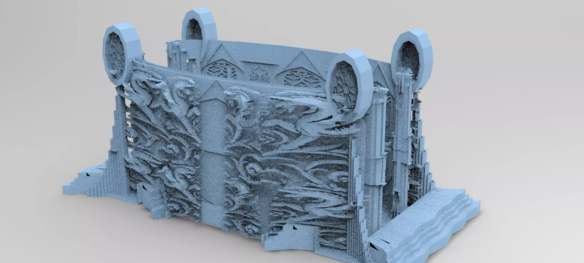 Norse Gods Engraved Monolith 1 3D model_0