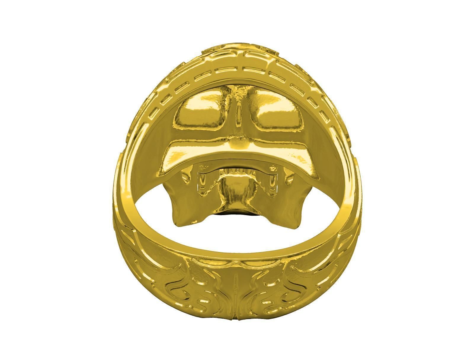 Skull Engraving Ring for Men 3D print model_8