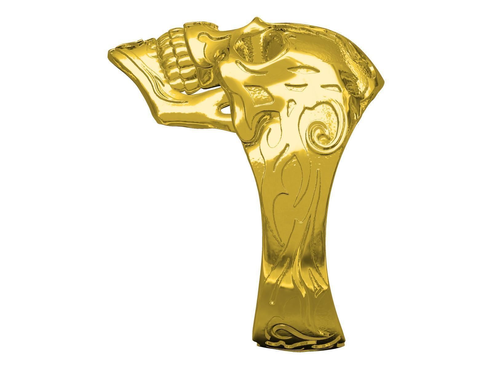 Skull Engraving Ring for Men 3D print model_3