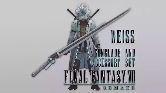 Final Fantasy 7 - Weiss Gunblade and Accessories 3D print model