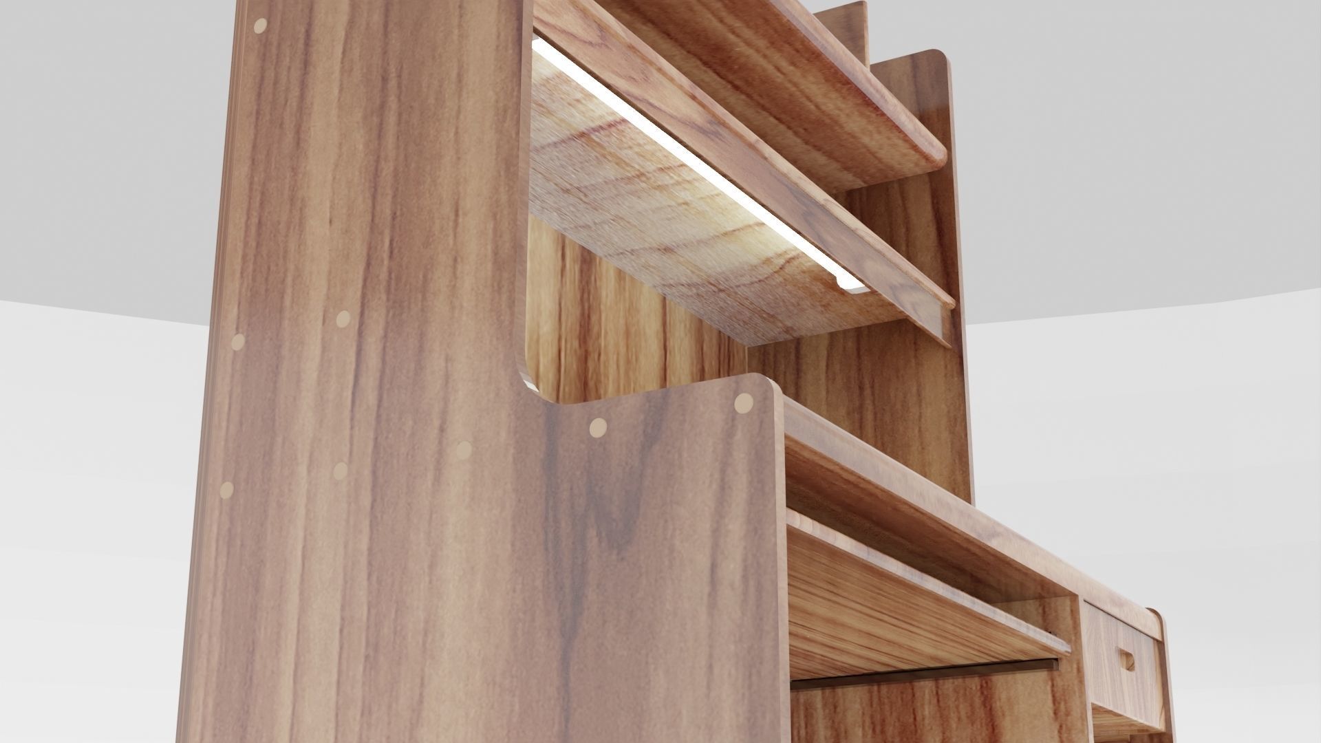 3D 90s Writing Desk 3D model_8