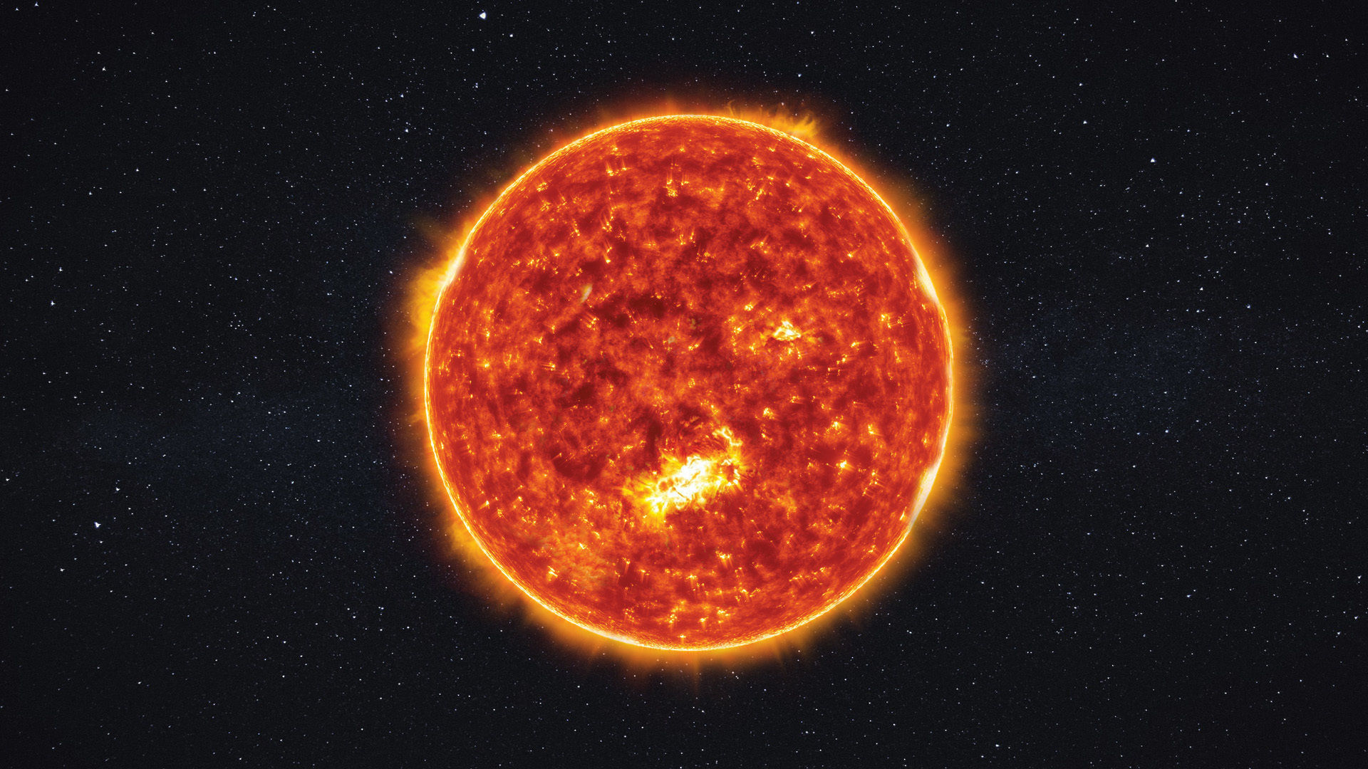 Stylized Burning Sun with Solar Flare  Low-poly 3D model_12