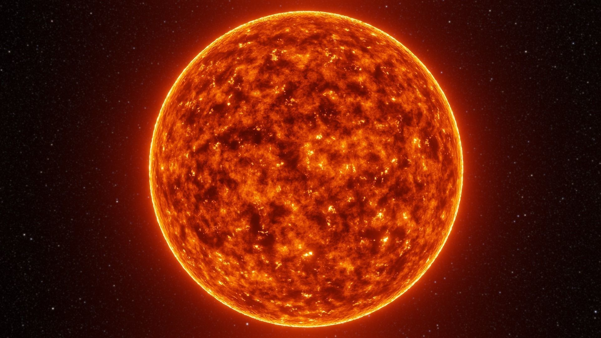 Stylized Burning Sun with Solar Flare  Low-poly 3D model_6
