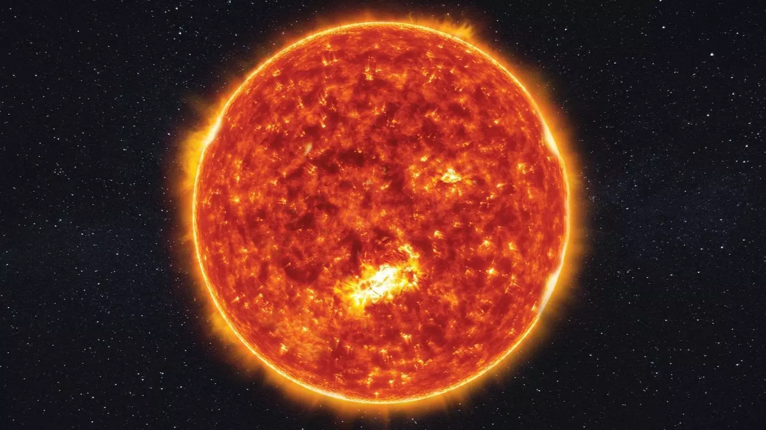 Stylized Burning Sun with Solar Flare  Low-poly 3D model_0