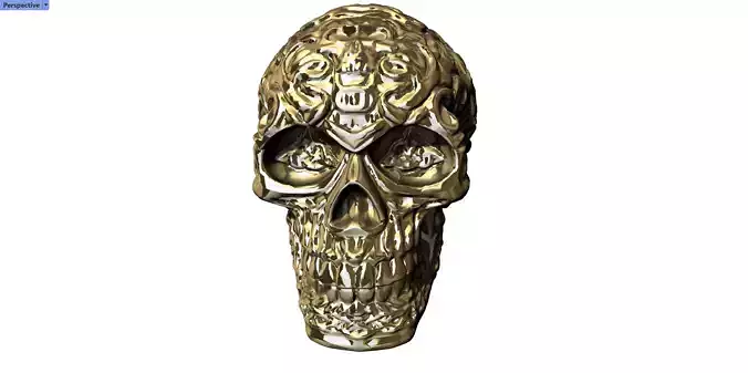 skull 3d print model modern design 3D print model