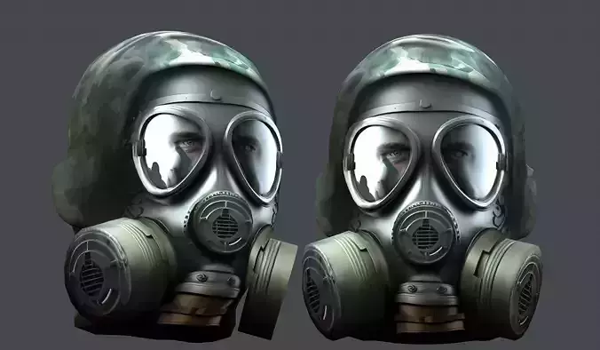 helmet 3d model military combat Low-poly 