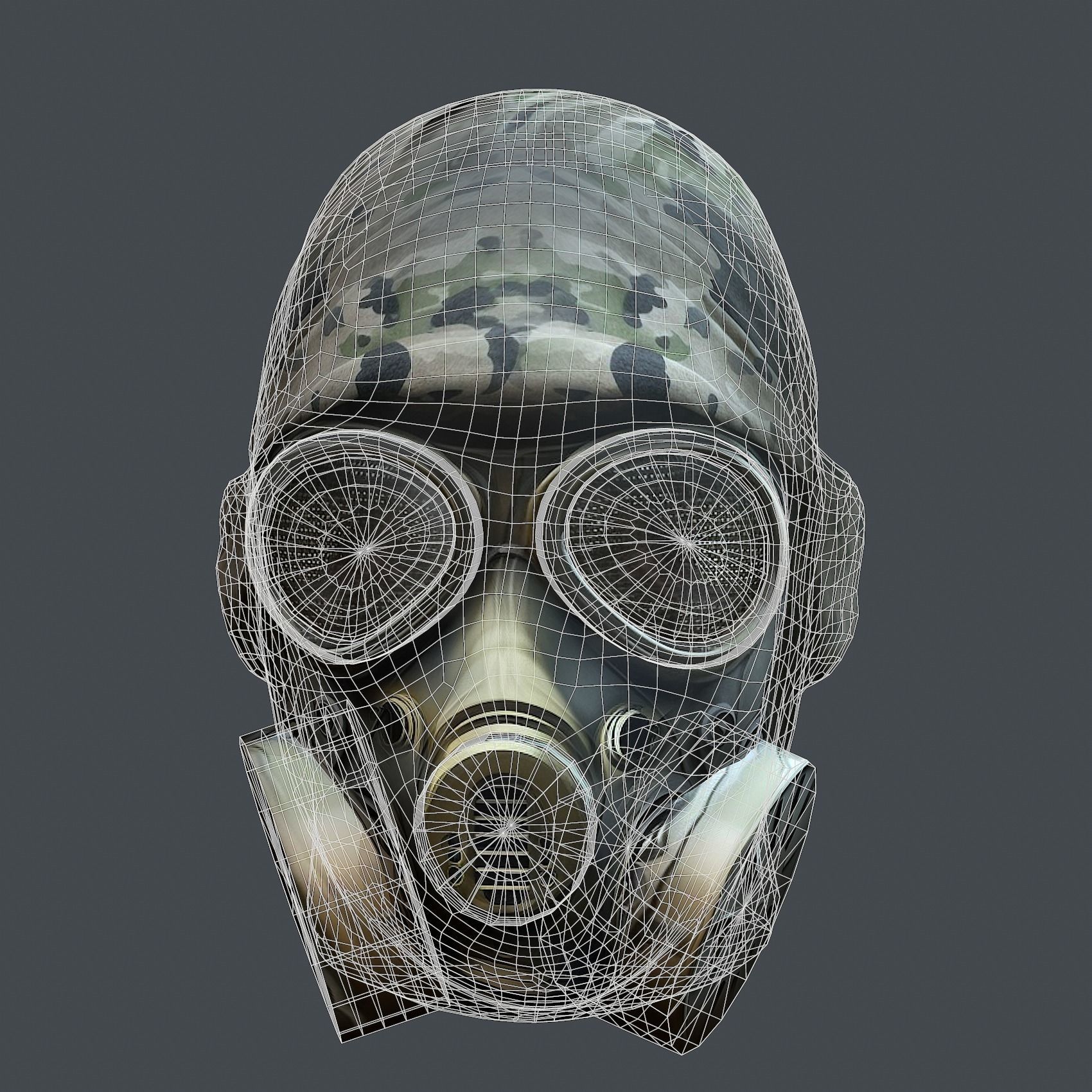 Helmet 3d model military combat Military scifi Low-poly 3D model Low-poly 3D model_8