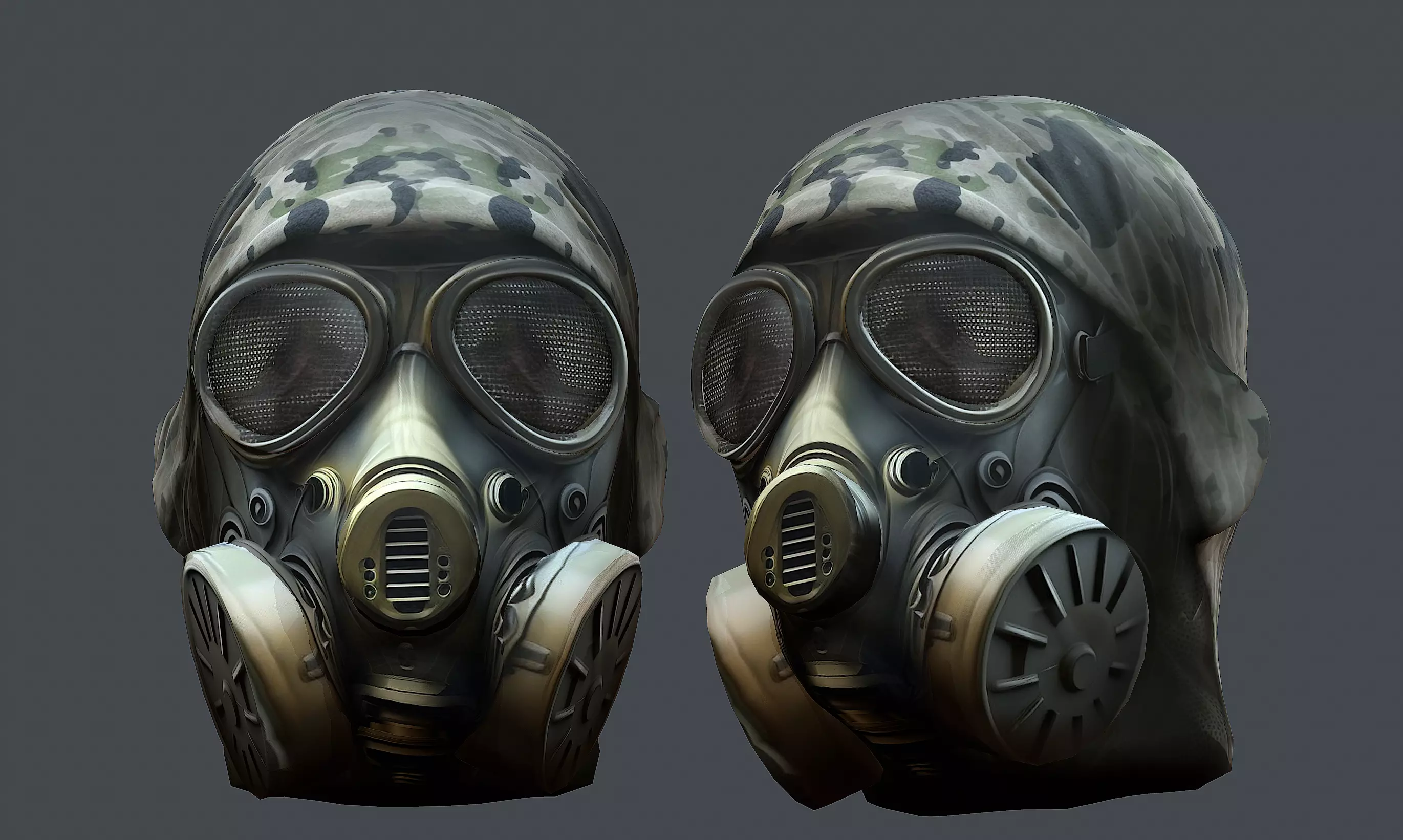 Helmet 3d model military combat Military scifi Low-poly 3D model Low-poly 3D model_0