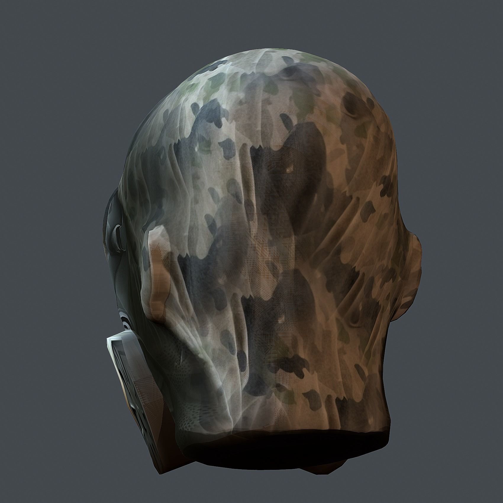 Helmet 3d model military combat Military scifi Low-poly 3D model Low-poly 3D model_6