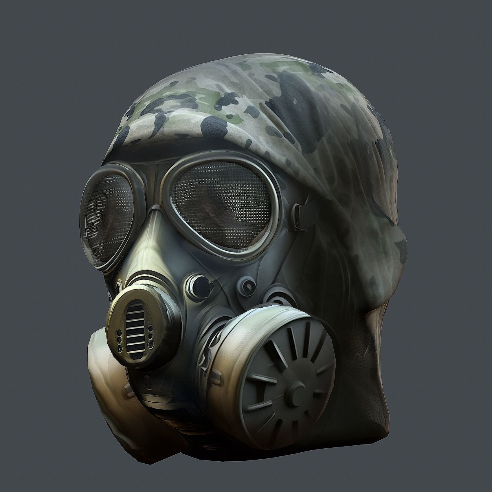 Helmet 3d model military combat Military scifi Low-poly 3D model Low-poly 3D model_5