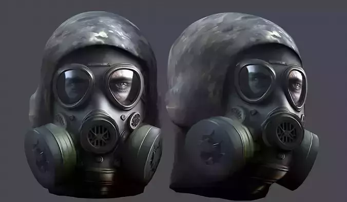 Helmet 3d model military combat Military scifi Low-poly 3D model