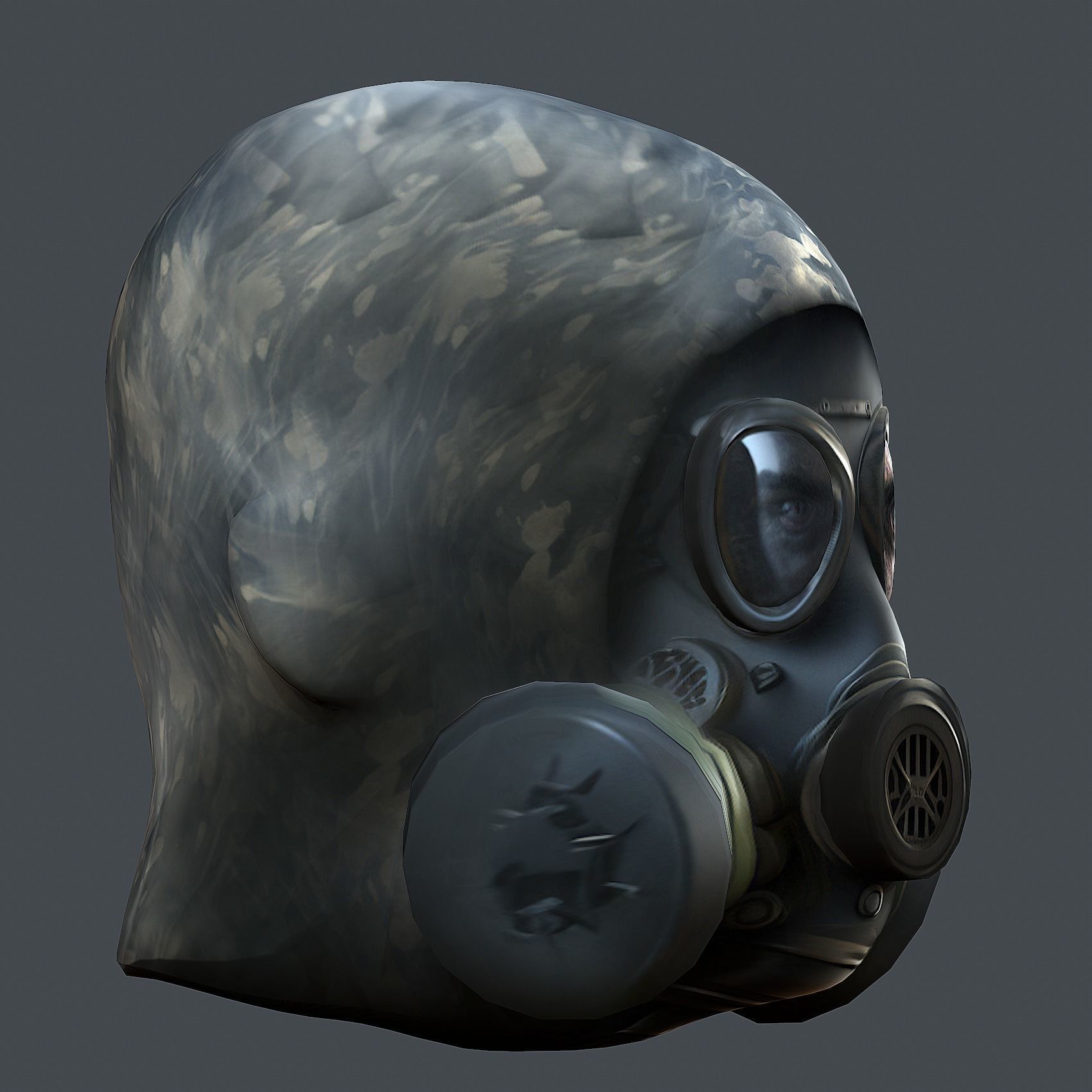 Helmet 3d model military combat Military scifi Low-poly 3D model Low-poly 3D model_6