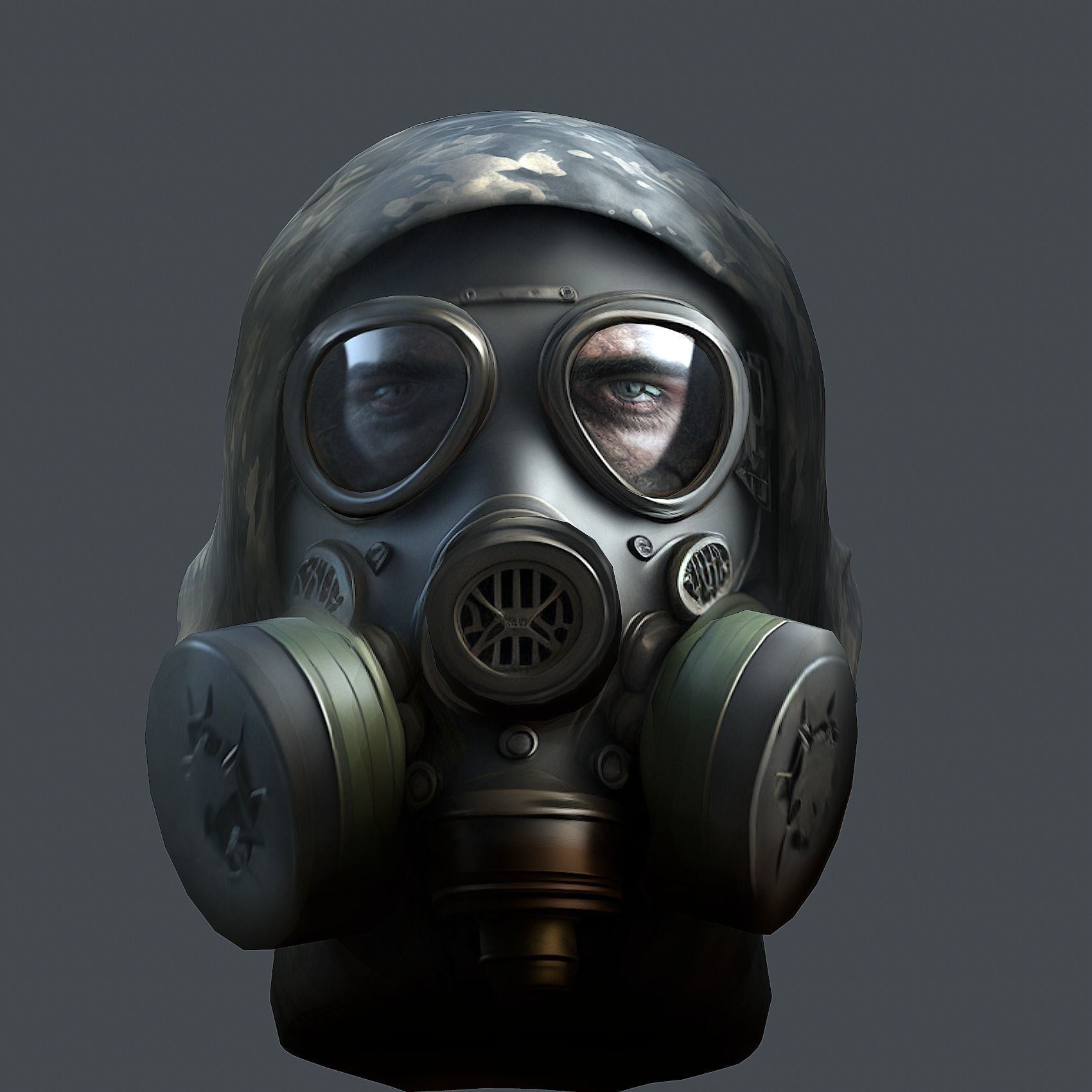 Helmet 3d model military combat Military scifi Low-poly 3D model Low-poly 3D model_5