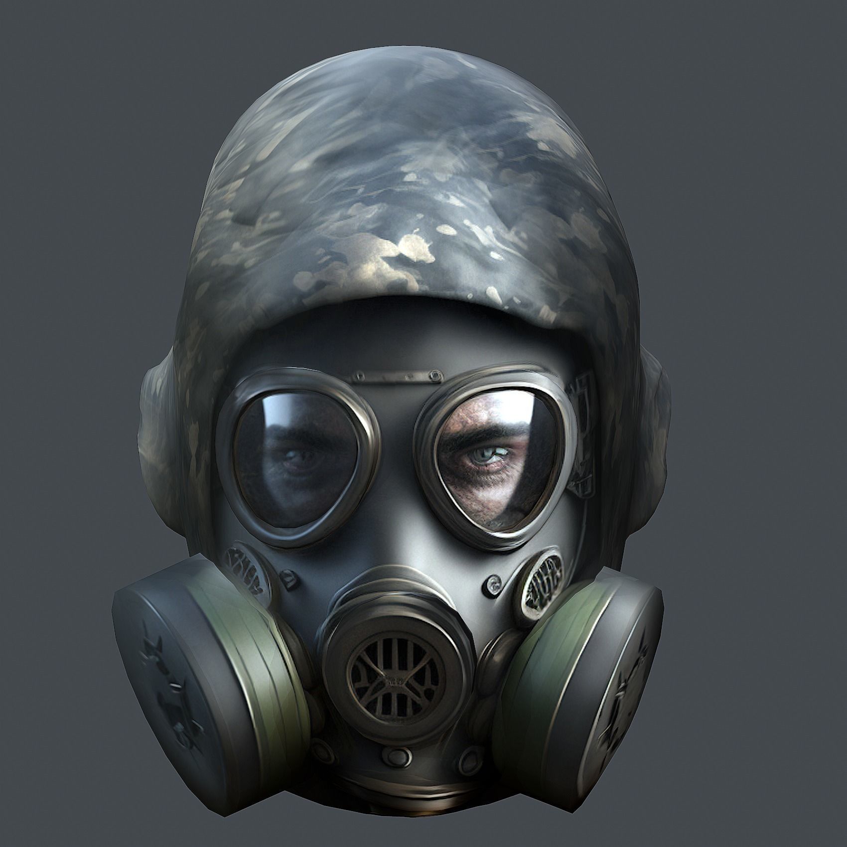 Helmet 3d model military combat Military scifi Low-poly 3D model Low-poly 3D model_4