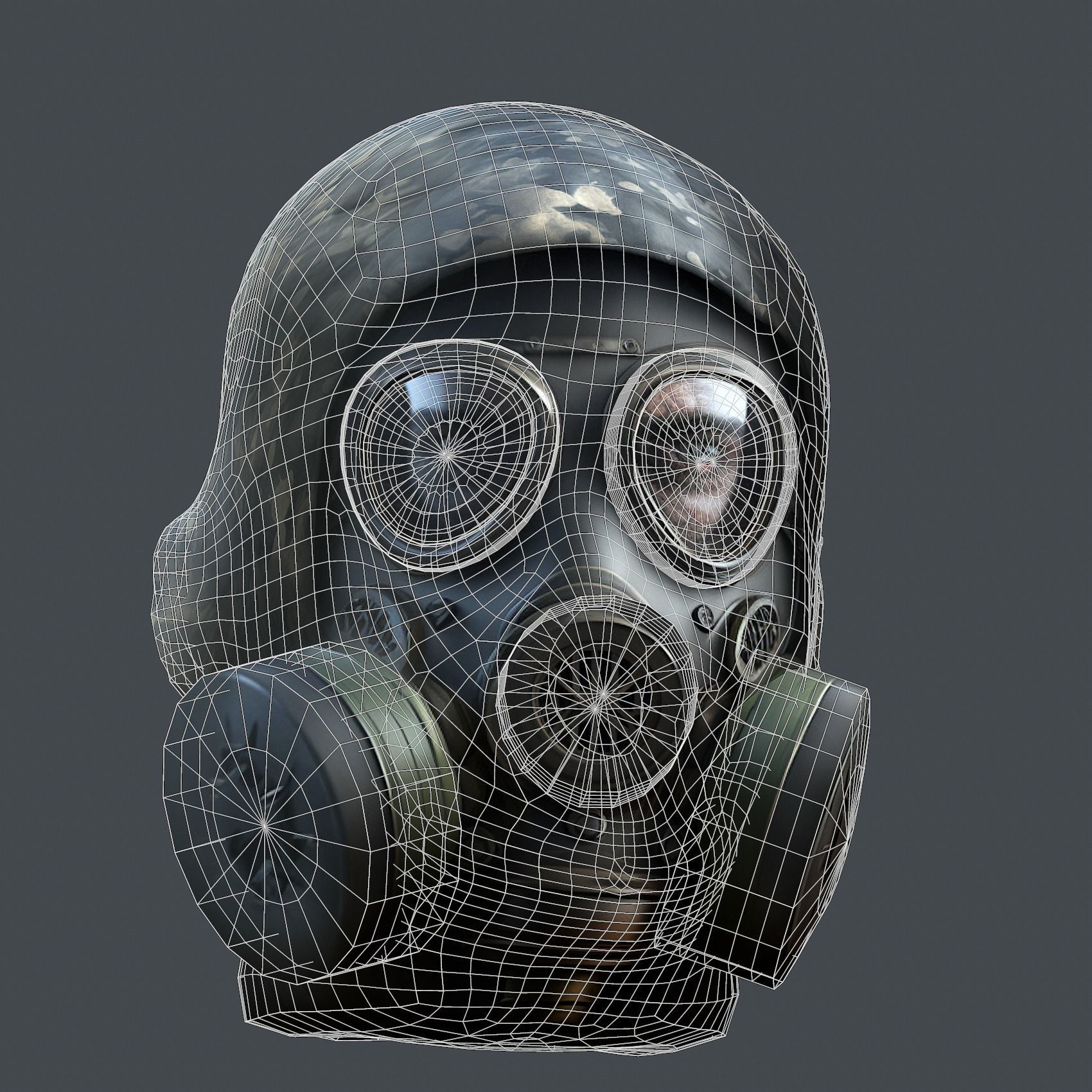 Helmet 3d model military combat Military scifi Low-poly 3D model Low-poly 3D model_10