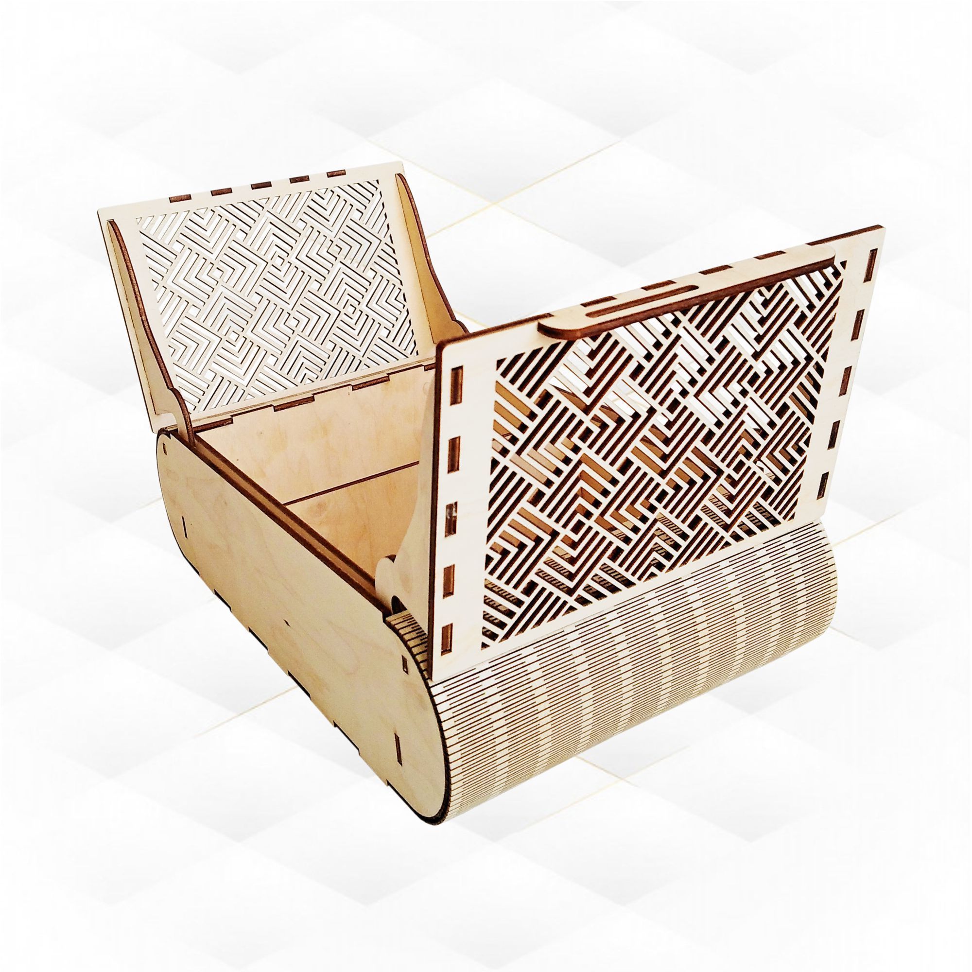 Two sash box download laser cut plan boxes laser cutting design 3D model 3D printable CGTrader