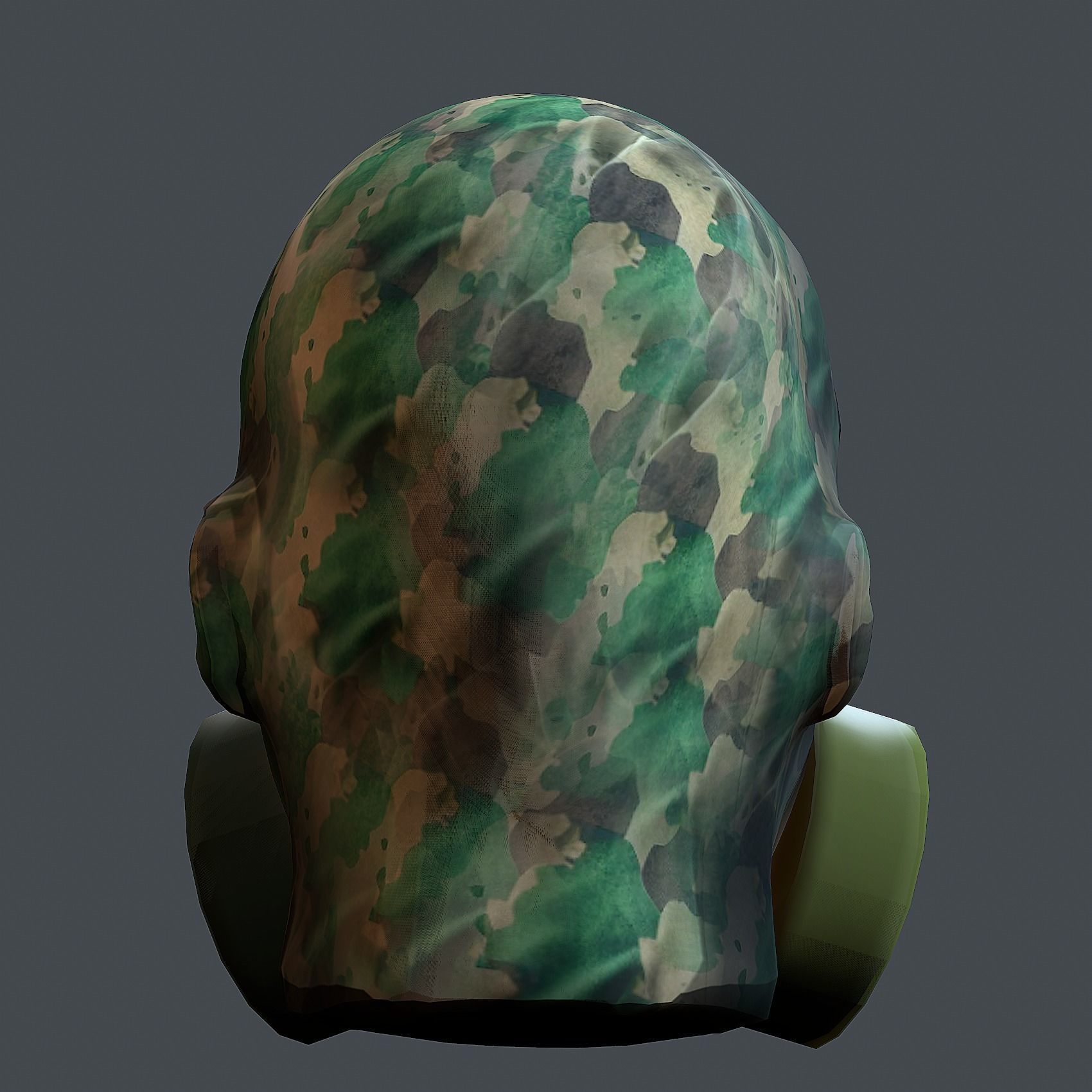 Helmet 3d model military combat Military scifi Low-poly 3D model_6