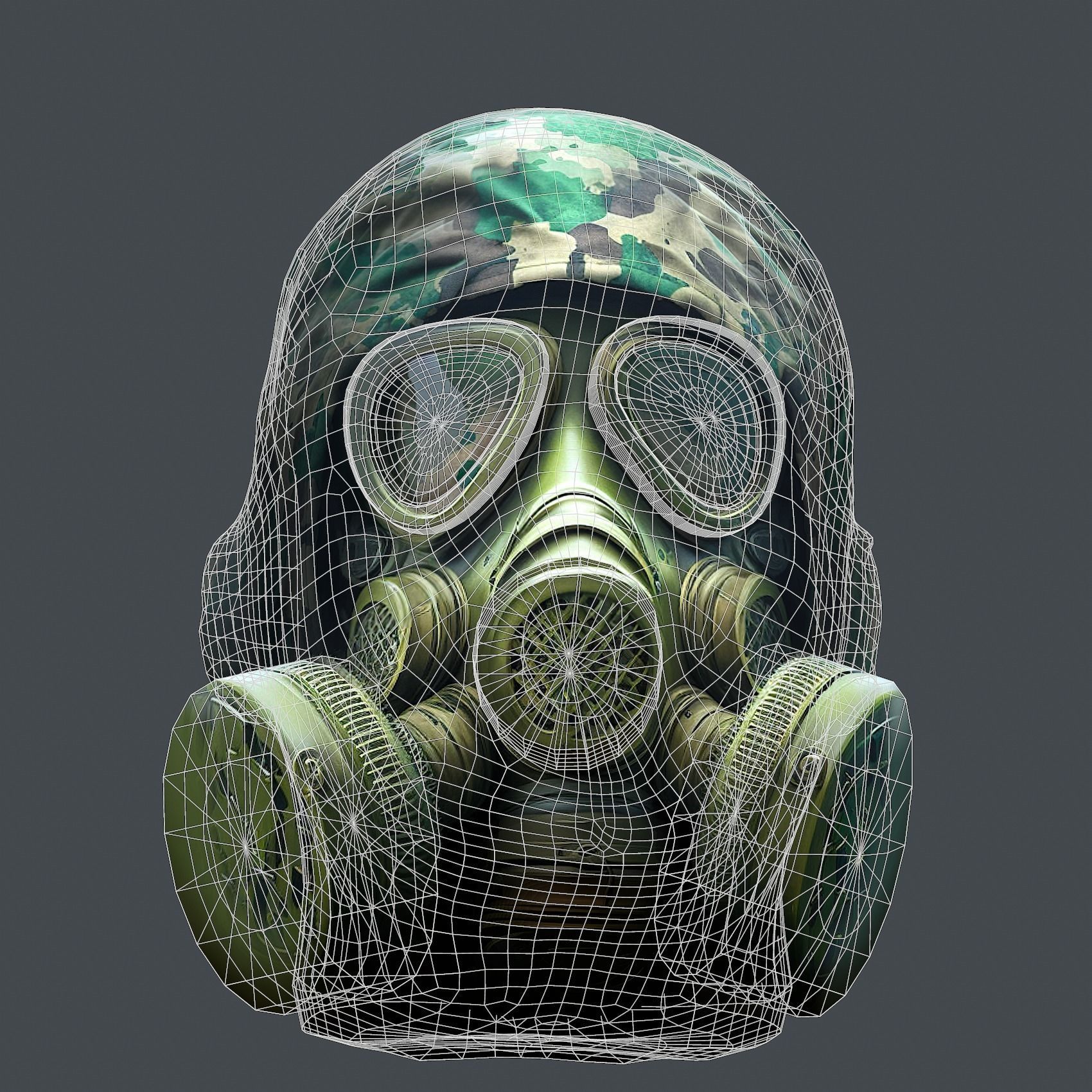 Helmet 3d model military combat Military scifi Low-poly 3D model_9